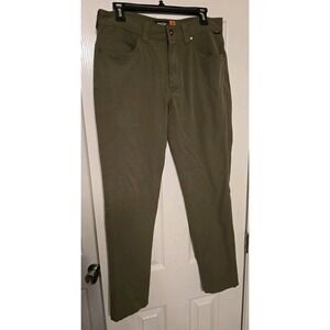 Howler Bros Frontside Tech Pants Mens 32x32 (30x30) Green 5 Pocket Hiking Nylon